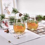 Jingle Juice Stemless Wine Glasses - Set of 2
