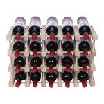 Stackable Wood Wine Rack for 20 Bottles