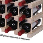 Stackable Wood Wine Rack for 20 Bottles