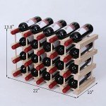 Stackable Wood Wine Rack for 20 Bottles