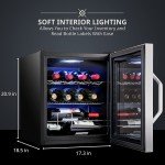 Ivation 12-Bottle Stainless Steel Wine Cooler