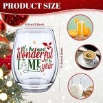 6-Piece Funny Christmas Stemless Wine Glass Set