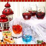 6-Piece Funny Christmas Stemless Wine Glass Set