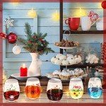 6-Piece Funny Christmas Stemless Wine Glass Set