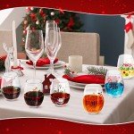 6-Piece Funny Christmas Stemless Wine Glass Set