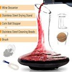XL Hand Blown Wine Decanter with Accessories