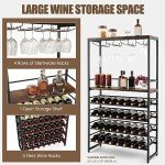 Industrial Freestanding Wine Rack for 32 Bottles