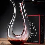 Elegant Hand Blown Crystal Wine Decanter with Aerator