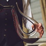 Elegant Hand Blown Crystal Wine Decanter with Aerator