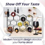 Modern Black Freestanding 14-Bottle Wine Rack
