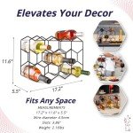 Modern Black Freestanding 14-Bottle Wine Rack
