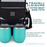 Insulated Wine Tote with Glasses & Pouch