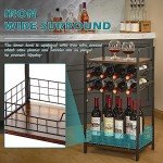 3-Tier Wine Bar Table with Bottle Holder