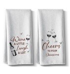 Funny Wine-Themed Kitchen Towels - 2 Pack