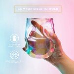 Iridescent Stemless Wine Glass Set - 2 Pack