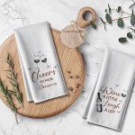 Funny Wine-Themed Kitchen Towels - 2 Pack