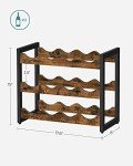 3-Tier Bamboo Wine Rack for 12 Bottles