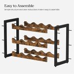 3-Tier Bamboo Wine Rack for 12 Bottles
