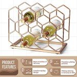 14-Bottle Gold Metal Countertop Wine Rack