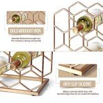 14-Bottle Gold Metal Countertop Wine Rack