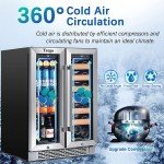 Yeego 24-Inch Dual Zone Wine Cooler Cabinet