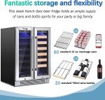 Yeego 24-Inch Dual Zone Wine Cooler Cabinet