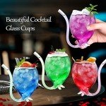 Vampire Wine Glasses Set with Built-In Straws