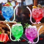 Vampire Wine Glasses Set with Built-In Straws