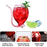 Vampire Wine Glasses Set with Built-In Straws