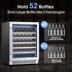 Yeego 24” Freestanding Wine Refrigerator for 52 Bottles
