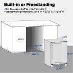 Yeego 24” Freestanding Wine Refrigerator for 52 Bottles