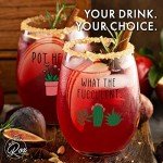 Funny Wine Glasses Set for Plant Lovers