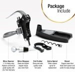 Luxury Corkscrew Set with Accessories and Stand