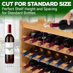 SereneLife Classic Wood Wine Rack for 72 Bottles