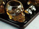 Skull Skeleton Globe Decanter Set with Shot Glasses