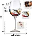 Elegant Wine Glasses Gift Set for Women