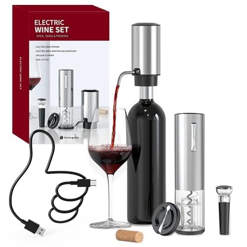 Electric Wine Opener Set - 4-in-1 Gift
