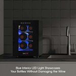 Mini Wine Cooler with 6-Bottle Capacity and Rack
