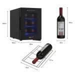 Mini Wine Cooler with 6-Bottle Capacity and Rack