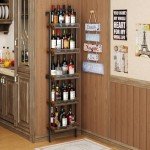 Freestanding 5-Tier Wine Rack for 50 Bottles
