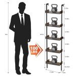 Freestanding 5-Tier Wine Rack for 50 Bottles