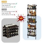 Freestanding 5-Tier Wine Rack for 50 Bottles
