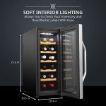 Ivation 12-Bottle Freestanding Wine Cooler