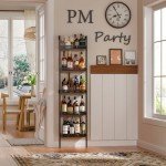 Freestanding 5-Tier Wine Rack for 50 Bottles