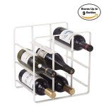 9-Bottle Metal Wine Rack for Kitchen Storage