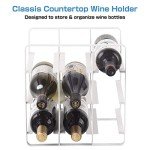 9-Bottle Metal Wine Rack for Kitchen Storage