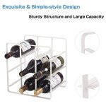 9-Bottle Metal Wine Rack for Kitchen Storage