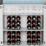 9-Bottle Metal Wine Rack for Kitchen Storage
