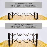 Stackable 2-Tier Wine Rack for 8 Bottles