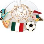 Italian-Themed Wine Glass Charms Set of 6